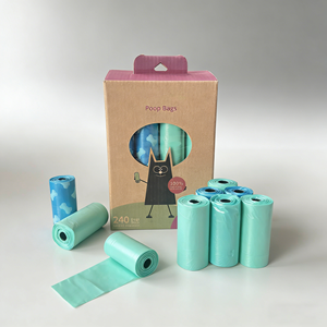 Vendita calda sacchetti per rifiuti biodegradabili personalizzati di alta qualità eco-friendly Logo stampato accessori per animali domestici sacchetti di <span class=keywords><strong>cacca</strong></span> di cane all'ingrosso - Product Image 1