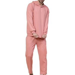 Ensemble survêtement d'hiver pour homme en coton, sweat à capuche et jogging, logo imprimé personnalisé, coupe ajustée, fitness, deux pièces, respirant, taille XL - Product Image 4