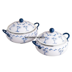 Stainless Steel Food Warmer Wedding And Event Decorative Casserole Round Shape New Collection Fancy Metal Hotpot - Product Image 6