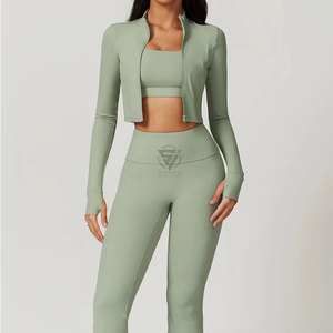 Conjunto Deportivo de Alta Gama para Mujer, Shorts de Yoga con Diseño Sólido, Secado Rápido y Transpirable, Ecológico, para Fitness - Product Image 1