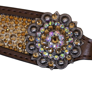 New Arrival Premium Topaz Crystals Headstall and Breast Collar Western Roping Horse Show <b>Tack</b> Custom Manufacturer Exporter - Product Image 5