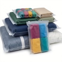 Sacs refermables en plastique PE réutilisables, emballage mat refermable pour vêtements, sous-vêtements, vêtements, sac à fermeture éclair givré, impression offset 10x15cm