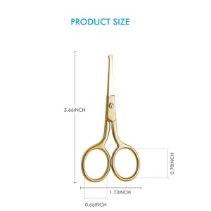 Premium Beauty Manicure <b>Scissors</b> Multi-Purpose Stainless Steel <b>Cuticle</b> <b>Scissors</b> Sharp for Nail Eyebrow Eyelash Care 3.5 Inch - Product Image 2