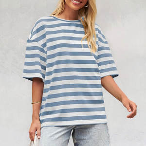 Camiseta de diseñador de ropa de moda para mujer, Camiseta de algodón 100% transpirable de 180gsm para mujer con estampado de logotipo personalizado - Product Image 5