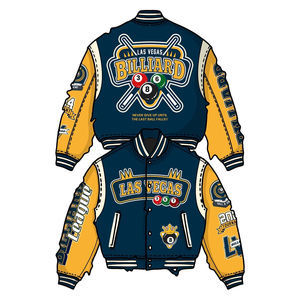 Custom Embroidery <b>Men</b> Varsity <b>Jacket</b> Thick Leather Shoulder Sleeve Bomber Baseball <b>Flight</b> <b>Jacket</b> Loose Fit Zipper Winter <b>Jacket</b> - Product Image 6