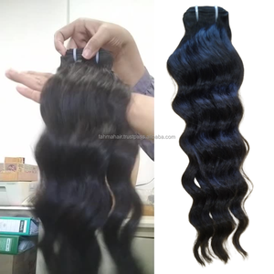 Extensiones de cabello de máquina de trama doble de lujo 100% humano Remy virgen cutícula alineada indonesio ondulado venta al por mayor - Product Image 2