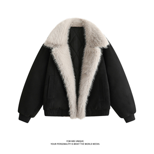 Giacca da <span class=keywords><strong>Uomo</strong></span> 2025 in Camoscio Effetto Vissuto con <span class=keywords><strong>Collo</strong></span> in <span class=keywords><strong>Pelliccia</strong></span> Ispessito, Imbottita in Cotone, <span class=keywords><strong>per</strong></span> Streetwear Casual e Uso Quotidiano Invernale all'Aperto - Product Image 4