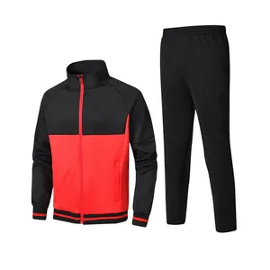Men's Best Selling Sportswear Suit Autumn Winter Warm Windproof Tracksuit Male Fashion Zipper High Neck Outfits