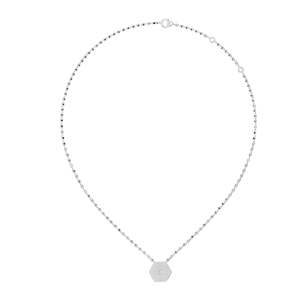 Collar con Colgante de Diamante Hexagonal de 0.6 CT Cultivado en Laboratorio, Diamante VVS-VS EF CVD, Oro de 18K, 14K, Rosa, Amarillo, Blanco, Ecológico - Product Image 4