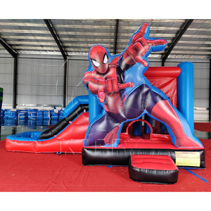 Nuevo Castillo Inflable con Tobogán de PVC con Temática de Superhéroes, Parque de Atracciones Inflable, Casa de Brinco para Fiestas Infantiles - Product Image 2