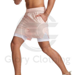 กางเกงขาสั้นตาข่ายฤดูร้อน ชุดลำลองผู้ชาย กางเกงขาสั้น รับสกรีนโลโก้ สีพื้น กางเกงขาสั้นผู้ชาย - Product Image 4