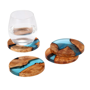 Posavasos de Resina Epoxi de Lujo Moderno al por Mayor, Tapetes de Aislamiento Térmico para Té, Ecológicos, Personalizables en Grosor y Diámetro, Saniya - Product Image 4