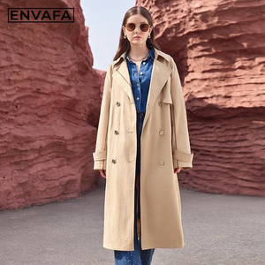<b>Spring</b> New Trench <b>Coat</b> Fashion Style British Style <b>Women</b> Long Trench <b>Coat</b> - Product Image 1