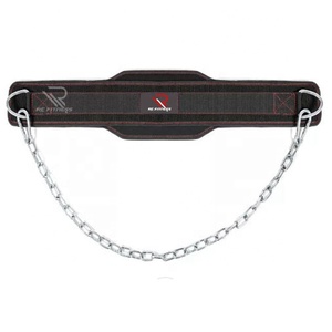 Upgraded Adjustable Steel Chain & Rubber Weight Lifting Gym Fitness <b>Exercise</b> Equipment Deep Belt Pull Weightlifting Dipping Belt - Product Image 2