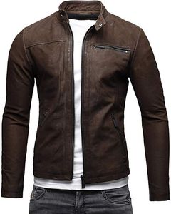 DYNEGO APPARELS Unisex <b>Genuine</b> Leather Waterproof Reversible Breathable Eco-Friendly Windproof Motorcycle Bomber Jacket - Product Image 1