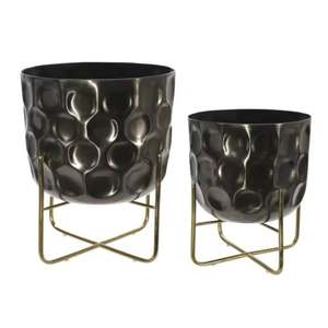 Macetas y Jardineras para el Hogar y el Jardín, Personalización al por Mayor, Macetero Cuadrado de Hierro de Tendencia, Color Negro Mate, Estilo Clásico - Product Image 1