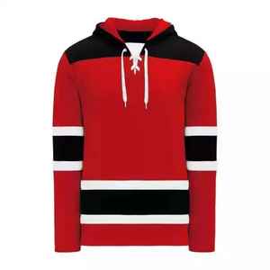 Maillot de hockey personnalisé en coton mélangé de haute qualité, sweat à capuche de hockey sur glace tendance avec logo brodé par sublimation - Product Image 5