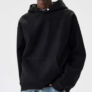 Sudadera con capucha negra de Hip Hop Logotipo personalizado Unisex Essentials Sudadera con capucha Impreso personalizado Alta calidad Hoodi de gran tamaño DDP Envío - Product Image 1