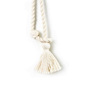 Corbata de cortina de algodón con bucle personalizado, corbata de cortina costera, corbata de cortina Bohemia, corbata de cortina de cuerda trenzada de arrecife - Product Image 4