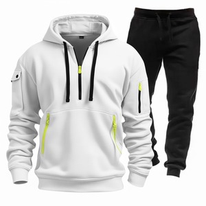 Ensemble de survêtement sportif simple, vêtements de sport, tenue d'entraînement deux pièces pour hommes et femmes - Product Image 6