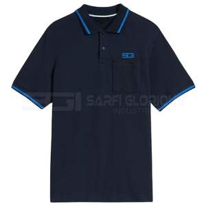 POLO ajustado hecho a medida para hombre con corte estereoscópico 3D Top de manga corta transpirable informal de negocios del fabricante - Product Image 2