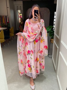 Última colección de gasa/trajes Anarkali-lo último Kurtis-Vestidos de Fiesta - Product Image 5