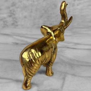 Decorative Brass Elephant Table Decor Object Handmade <b>Gold</b> Elephant Sculpture Metal Gifts And Crafts Custom Animal <b>Statue</b> - Product Image 3