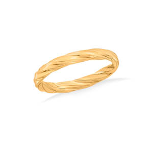 Bague de fiançailles en acier inoxydable plaqué or 18 carats, forme numérique tendance - Product Image 3