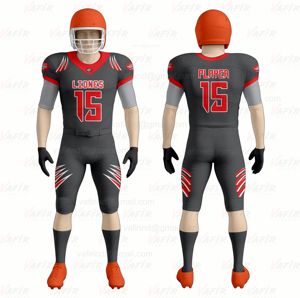 Meilleures ventes, ensemble uniforme de football américain à manches courtes en polyester respirant, design personnalisé, vêtements d'entraînement, impression par sublimation - Product Image 3