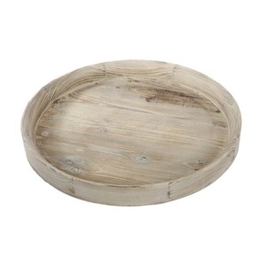 Bandeja de servicio de madera redonda ecológica de la más alta calidad para mesa de centro y decoración del hogar hecha a mano negro moderno de lujo - Product Image 2