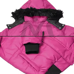 Veste matelassée OEM ODM pour hommes avec logo de l'entreprise, vêtements d'extérieur d'hiver matelassés chauds et coupe-vent pour les équipes d'équipage ou les vêtements de travail en plein air - Product Image 4