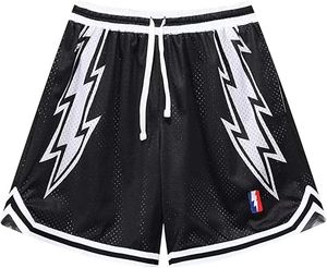 Pantalones Cortos de Baloncesto Vintage con Estampado Personalizado, Ropa Deportiva para Adultos y Niños, Streetwear en Blanco, Spandex/Algodón, Ecológicos, de Secado Rápido - Product Image 1