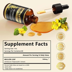 Suplemento de Extracto de Hoja de Gordolobo para Adultos de Marca Propia - Natural, 60 Cápsulas para la Limpieza Pulmonar y la Salud Respiratoria - Product Image 2