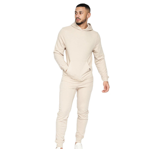 Survêtements de jogging pour hommes personnalisés 2024, chauds, doux, grande taille, à capuche, ensembles décontractés en coton uni pour l'hiver - Product Image 1