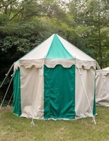 Tente yourte de cirque hexagonale/diamant en toile de coton monocouche imperméable toutes saisons de qualité supérieure, diamètre 3 mètres - pour