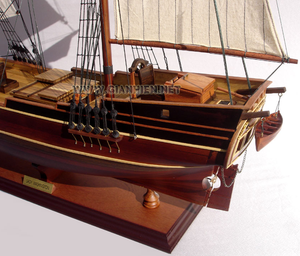 Modèle de bateau en bois, 50 cm de haut, navire artisanal - Product Image 4