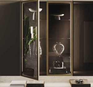 Luxury Modern Living Room Furniture Set Wall Unit Wooden <b>TV</b> <b>Stand</b> Cabinet with Glass Showcase - Product Image 3