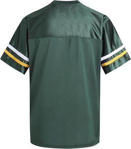 Maillots de football américain, de rugby et de soccer personnalisables, manches courtes, respirants, 100% polyester, séchage rapide, techniques, brodés - Product Image 2