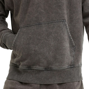 Meilleure qualité personnalisée OEM hommes lavage à l'acide sweats à capuche Street Style polaire pour l'hiver avec motif imprimé brodé techniques - Product Image 4