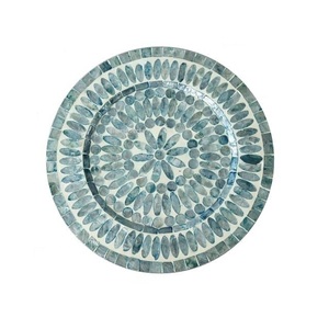 Plaque de charge incrustée d'os de bois Design Qualité exclusive Forme ronde Show Under Plate - Product Image 4