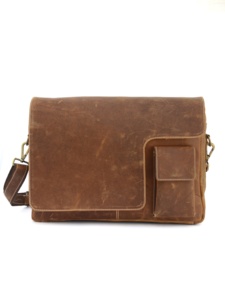 Bolso bandolera de cuero Hunter para hombre, bolso personalizado disponible, correa de hombro ajustable, múltiples bolsillos para oficina - Product Image 2