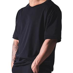 เสื้อยืดผู้ชายสีดำแห้งเร็วขนาดใหญ่พิเศษขนาดใหญ่พิเศษระบายอากาศบริการ OEM - Product Image 4