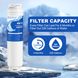 Filtre à eau pour réfrigérateur domestique RW18/644845, certifié NSF, charbon actif, plastique, durée de vie de 6 mois, 200 GPD, installation facile - Product Image 4