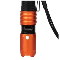 Luz de bolsillo LED impermeable recargable con cordón