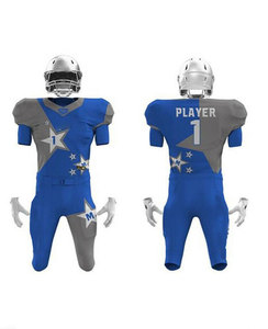 Équipe de jeunes vêtements personnalisés de football américain vente en gros sublimation blanc uniforme de football américain pratique rugby ensemble de maillots - Product Image 1