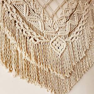 Hermoso Fondo de Macramé Boho de Algodón para Bodas, Decoración Vertical Hecha a Mano con Borlas para el Hogar, Sala de Estar, Restaurantes, Decoración Artística - Product Image 2