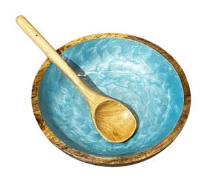 ชามสลัดหรือชามไม้พร้อมที่คีบขนาดใหญ่สำหรับผลไม้ซีเรียลหรือพาสต้าชุดชามผสมขนาดใหญ่ - Product Image 3