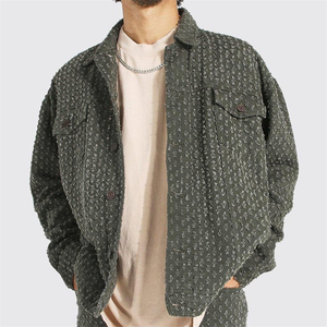 100 % Cotton for Men Breathable <b>Denim</b> Jackets Custom Design and Fabric Button up New Designs Loose Casual <b>Denim</b> Jacket for Men - Product Image 5