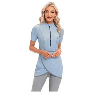 Traje de baño islámico Burkini para mujer, conjunto modesto de largo completo con top de manga larga y pantalones - Product Image 3