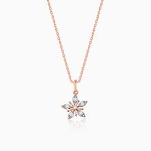 Colgante de diamante de geranio de oro rosa Encanto de joyería elegante y lujoso - Product Image 3